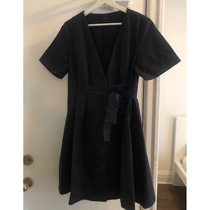 COS short sleeve wrap tie dress